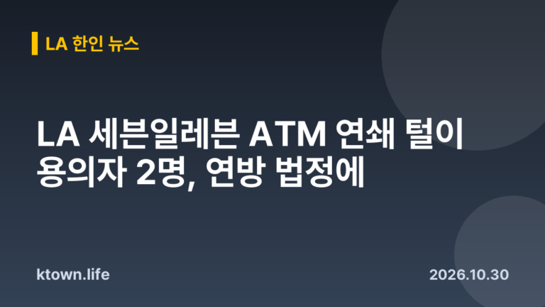 LA 세븐일레븐 ATM 연쇄 털이 용의자 2명, 연방 법정에