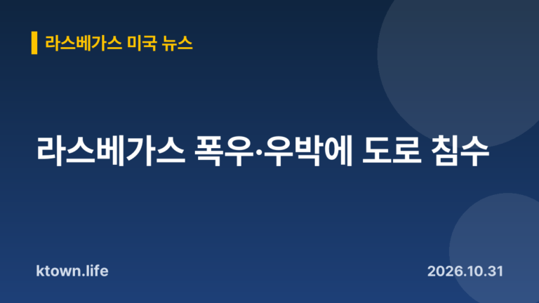 라스베가스 폭우·우박에 도로 침수